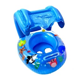 Flotador Para Bebé Con Techo Protector Solar Piscina
