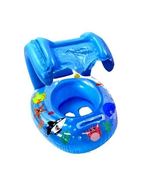 Flotador Para Bebé Con Techo Protector Solar Piscina