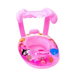 Flotador Para Bebé Con Techo Protector Solar Piscina