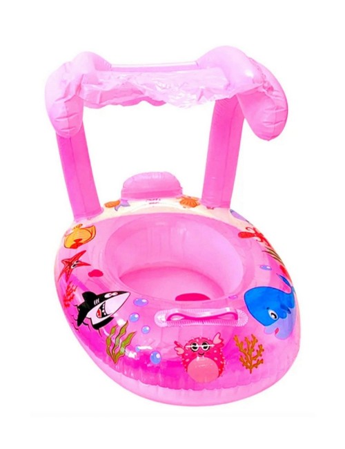 Flotador Para Bebé Con Techo Protector Solar Piscina