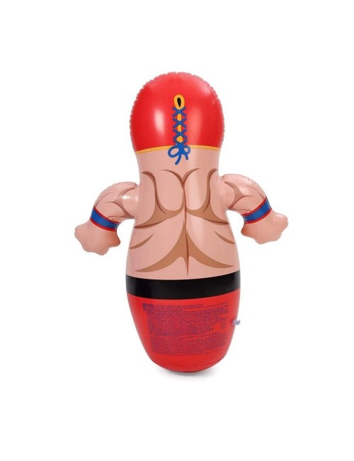 Puching Ball Inflable Infantil Porfiado Boxeador Lucha Libre Rojo