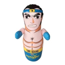 Puching Ball Inflable Infantil Porfiado Boxeador Lucha Thai Azul