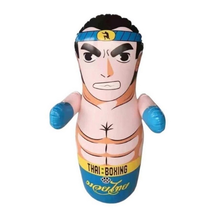 Puching Ball Inflable Infantil Porfiado Boxeador Lucha Thai Azul