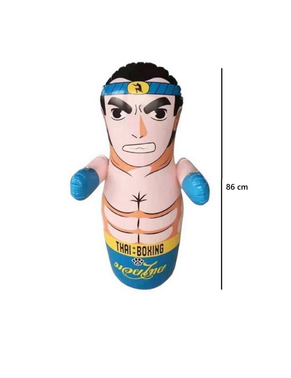 Puching Ball Inflable Infantil Porfiado Boxeador Lucha Thai Azul
