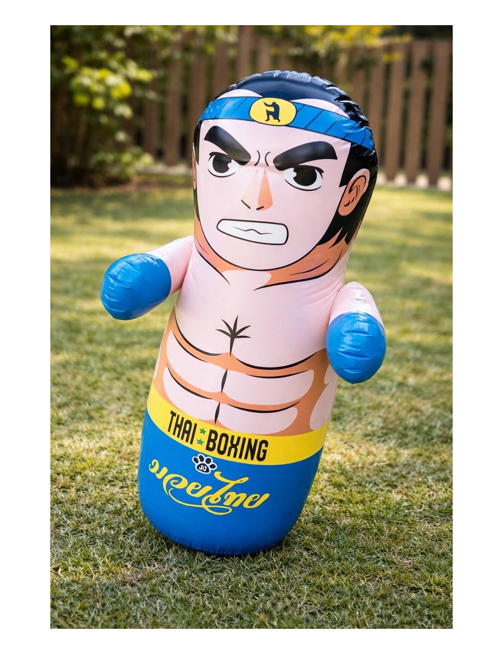Puching Ball Inflable Infantil Porfiado Boxeador Lucha Thai Azul