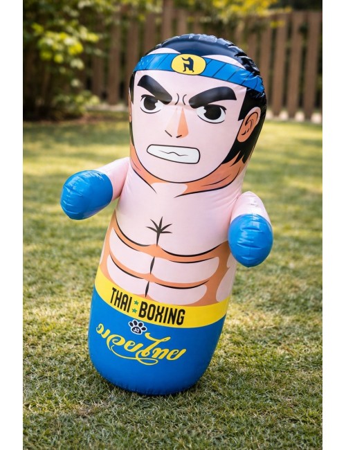 Puching Ball Inflable Infantil Porfiado Boxeador Lucha Thai Azul