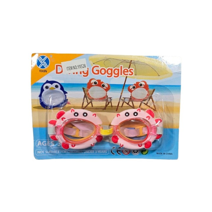 Gafas De Natacion Infantil Niña Figura Pez Globo Rosa