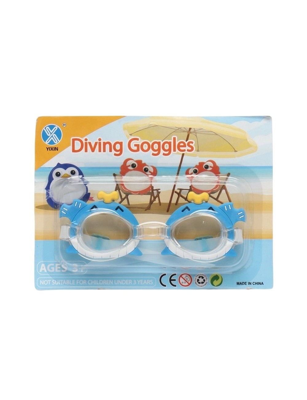 Gafas De Natacion Infantil Niños Unisex Figura Ballena Azul