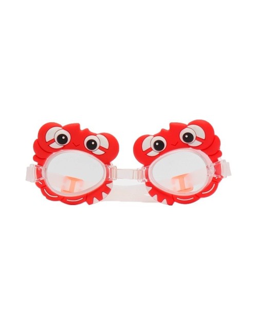 Gafas De Natacion Infantil Niños Unisex Figura Cangrejo Rojo Rojo