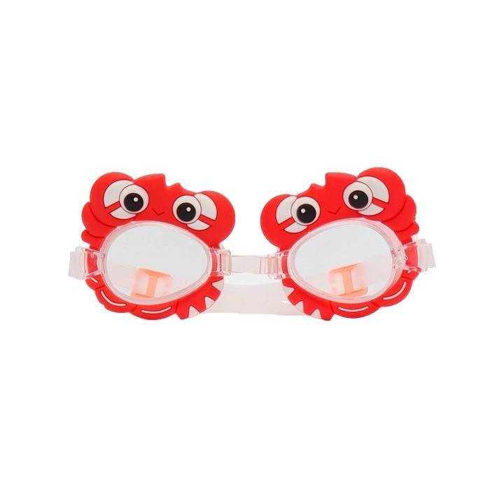 Gafas De Natacion Infantil Niños Unisex Figura Cangrejo Rojo Rojo