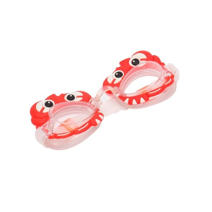 Gafas De Natacion Infantil Niños Unisex Figura Cangrejo Rojo Rojo