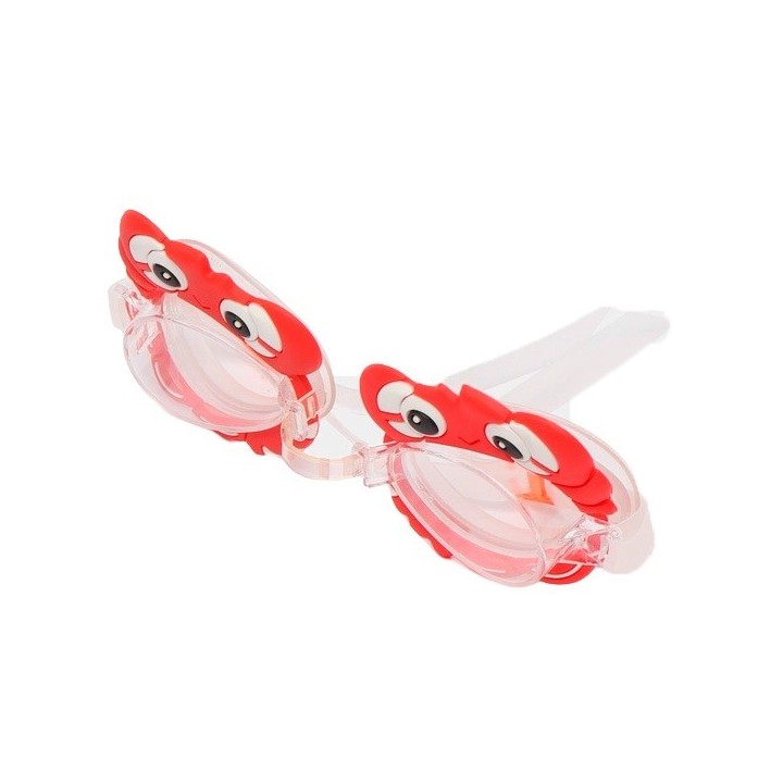 Gafas De Natacion Infantil Niños Unisex Figura Cangrejo Rojo Rojo