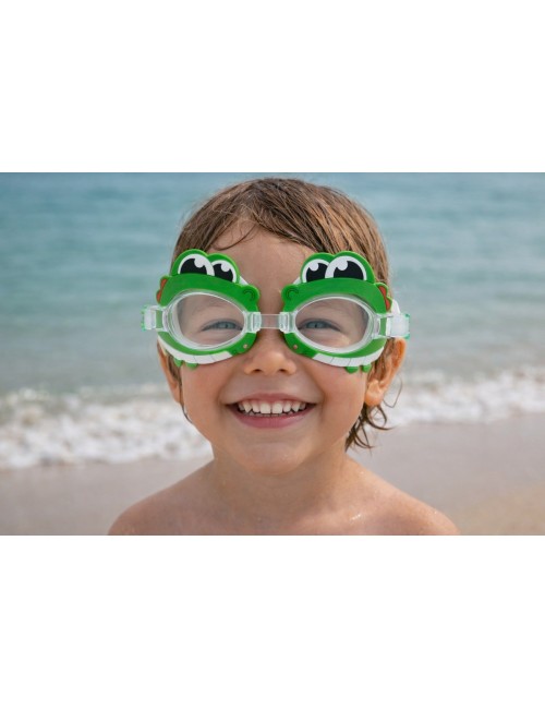 Gafas De Natacion Infantil Niños Unisex Figura Cocodrilo Verde