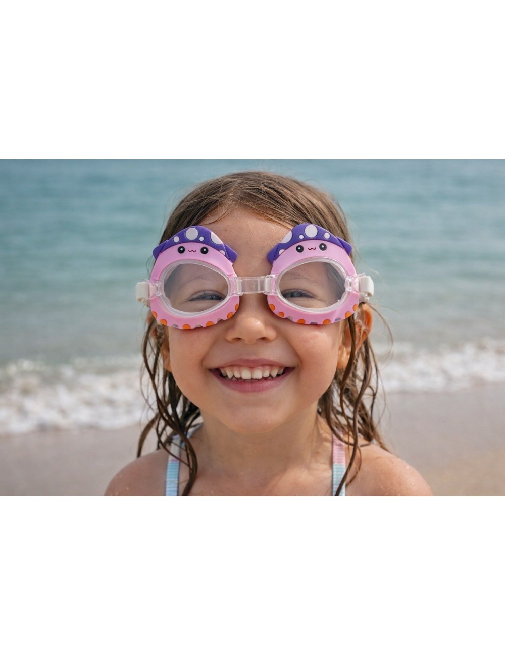 Gafas De Natacion Infantil Para Niñas Figura Pulpo Rosa