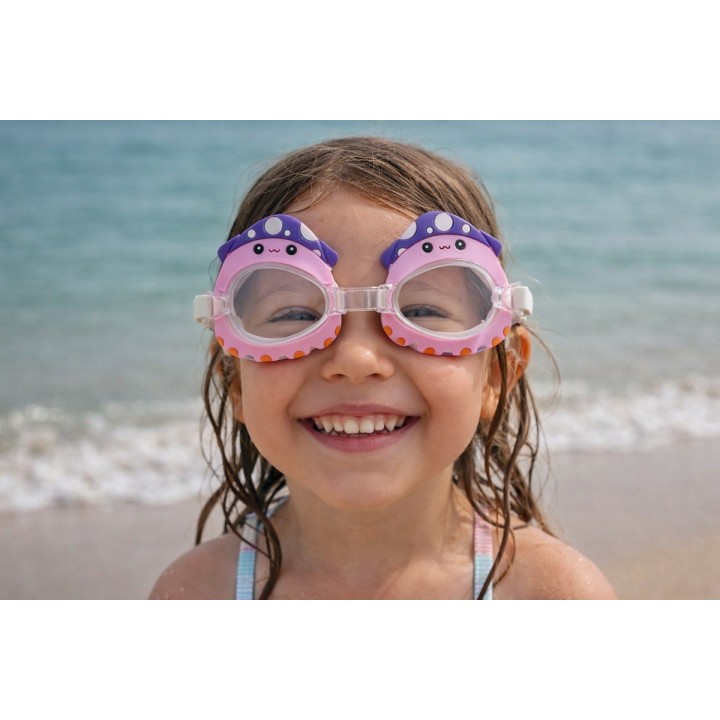 Gafas De Natacion Infantil Para Niñas Figura Pulpo Rosa