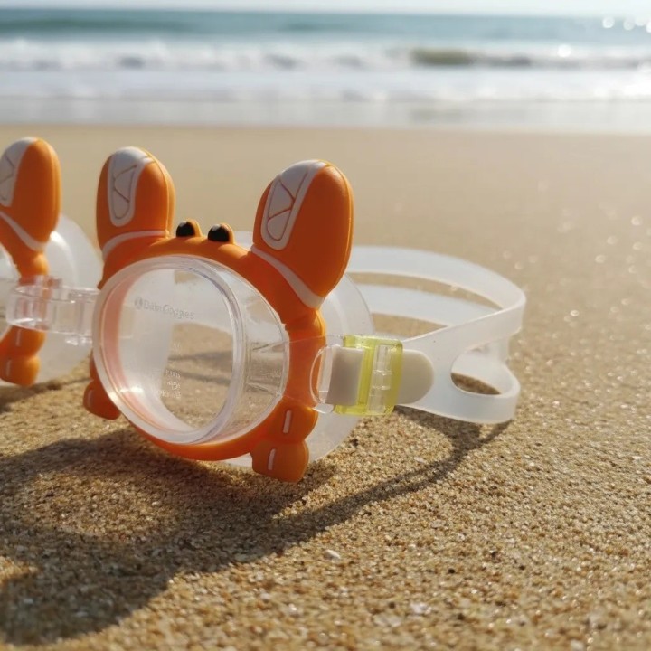 Gafas De Natacion Infantil Para Niños Unisex Figura Cangrejo Naranja