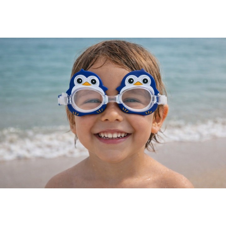 Gafas De Natacion Infantil Para Niños Unisex Figura Pinguino Azul
