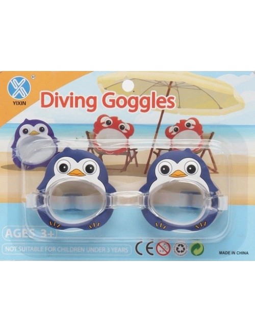 Gafas De Natacion Infantil Para Niños Unisex Figura Pinguino Azul