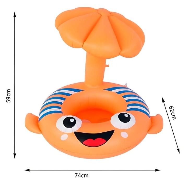 Flotador Pez Nemo Bebé Asiento Sombrilla Parasol Antivuelco