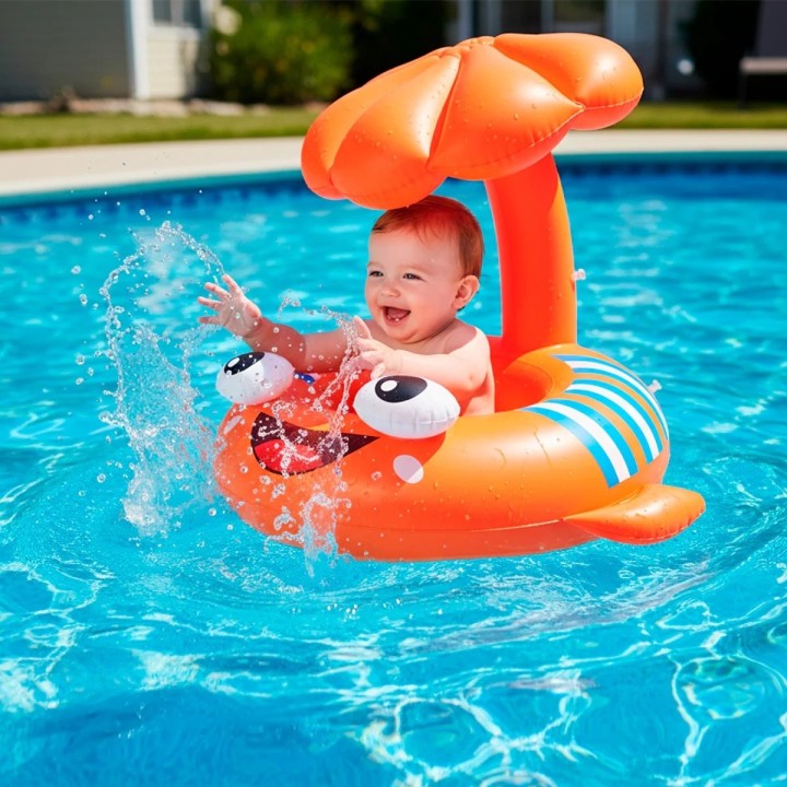 Flotador Pez Nemo Bebé Asiento Sombrilla Parasol Antivuelco