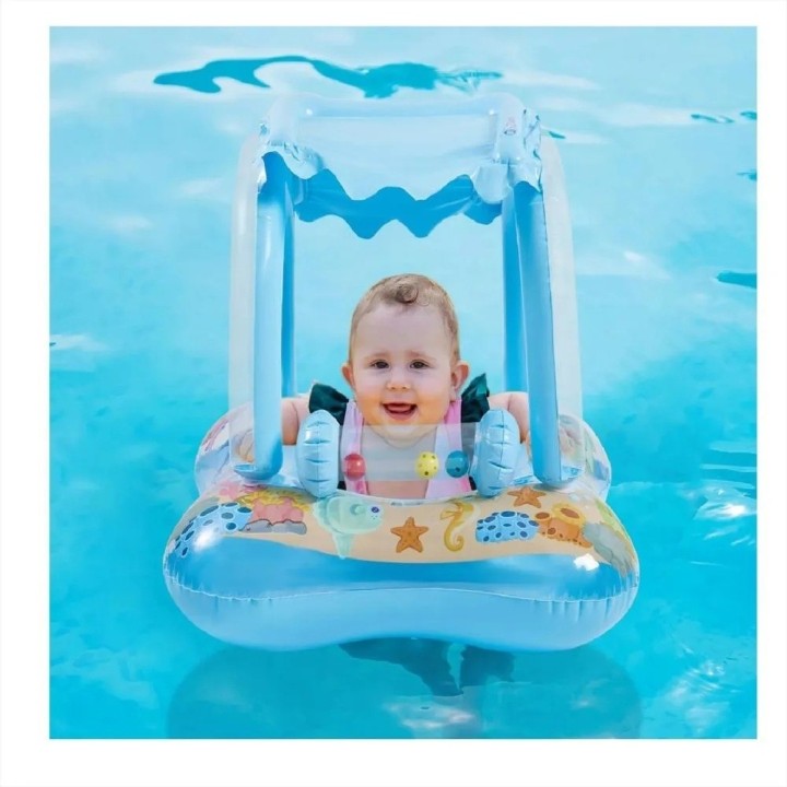 Flotador Infantil Con Techo Protector Solar Para Piscina