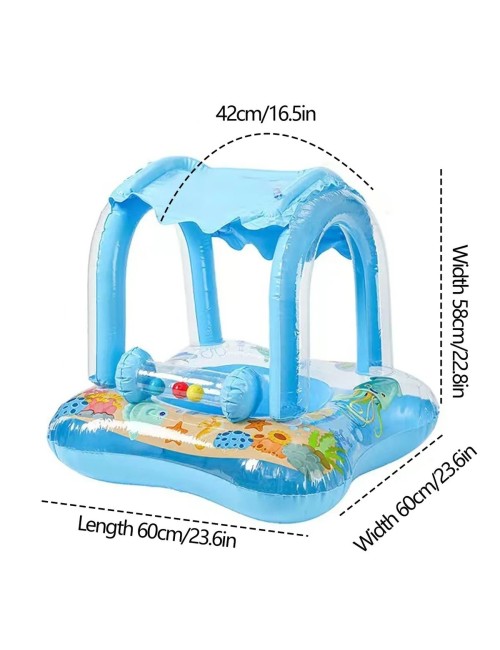 Flotador Infantil Con Techo Protector Solar Para Piscina