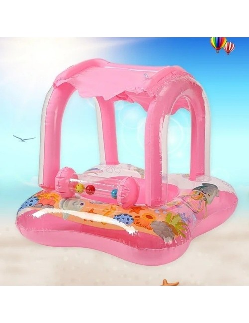 Flotador Infantil Con Techo Protector Solar Para Piscina