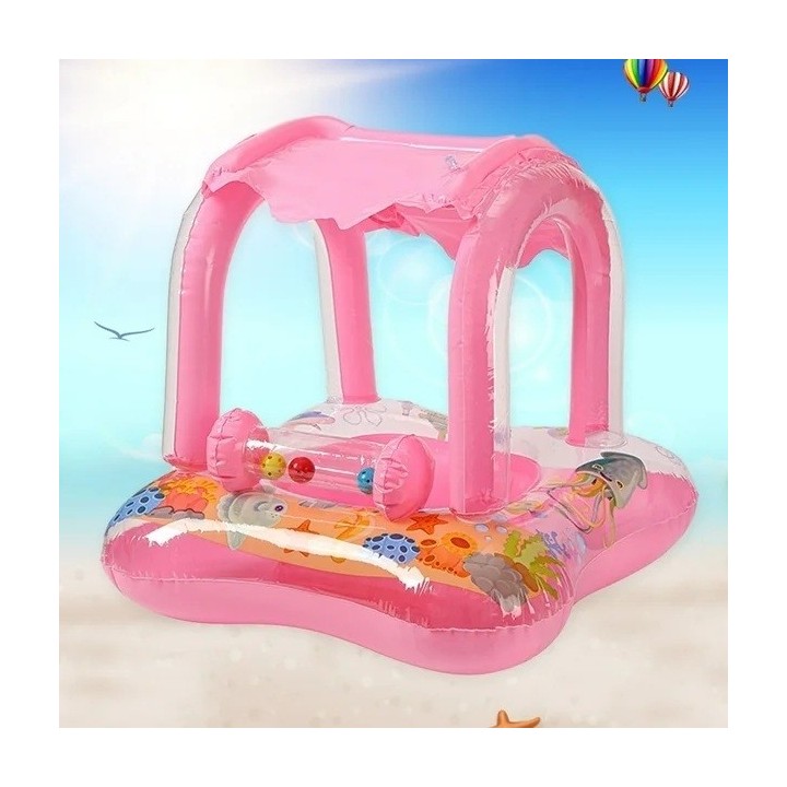 Flotador Infantil Con Techo Protector Solar Para Piscina