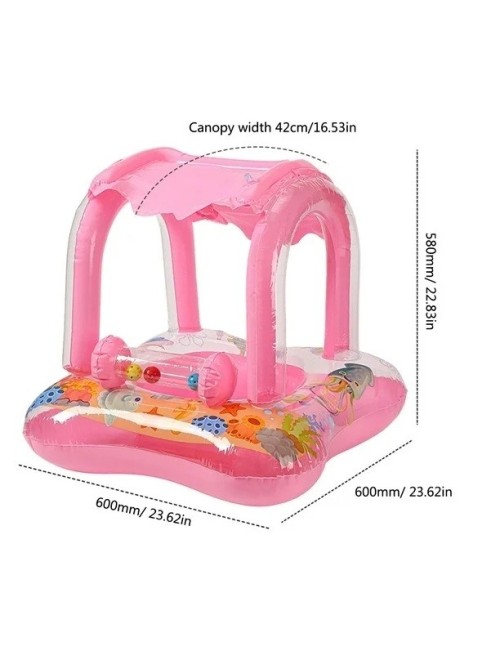 Flotador Infantil Con Techo Protector Solar Para Piscina