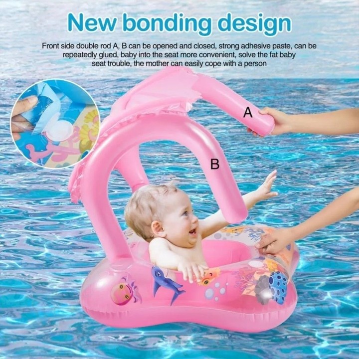 Flotador Infantil Con Techo Protector Solar Para Piscina