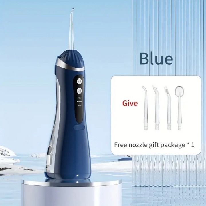 Irrigador Dental Portátil Recargable Ipx7 + 4 Boquillas Usb 3.7