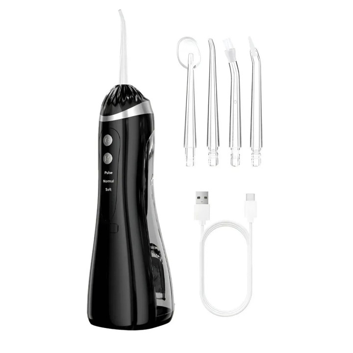 Irrigador Dental Portátil Recargable Ipx7 + 4 Boquillas Usb 3.7