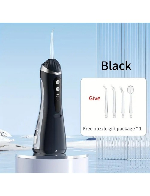 Irrigador Dental Portátil Recargable Ipx7 + 4 Boquillas Usb 3.7