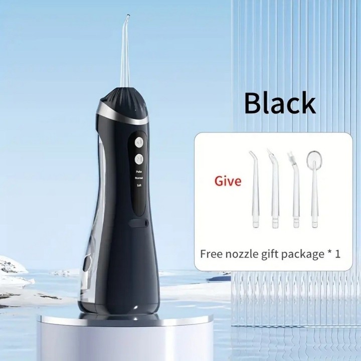 Irrigador Dental Portátil Recargable Ipx7 + 4 Boquillas Usb 3.7
