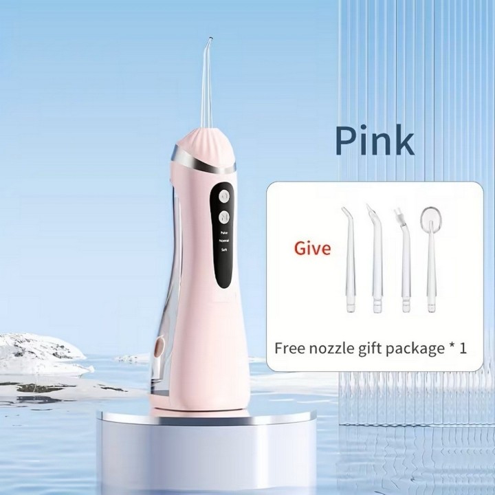 Irrigador Dental Portátil Recargable Ipx7 + 4 Boquillas Usb 3.7
