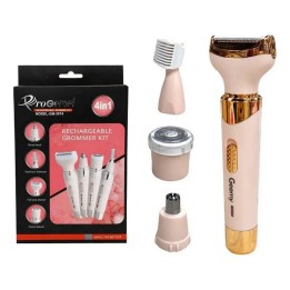 Depiladora Eléctrica Recargable 4 En 1 Geemy Gm-3074 Rosa Pálido