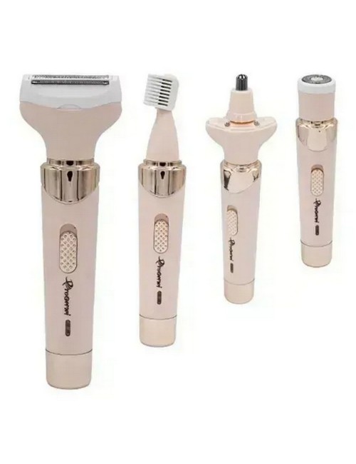 Depiladora Eléctrica Recargable 4 En 1 Geemy Gm-3074 Rosa Pálido