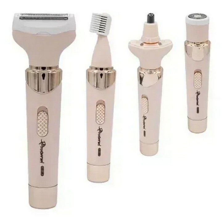 Depiladora Eléctrica Recargable 4 En 1 Geemy Gm-3074 Rosa Pálido