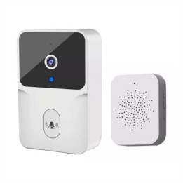 Timbre Inteligente Wifi Recargable Con Cámara Inalambrico Blanco Dc5v 2a