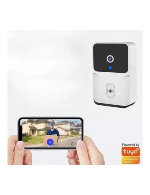 Timbre Inteligente Wifi Recargable Con Cámara Inalambrico Blanco Dc5v 2a