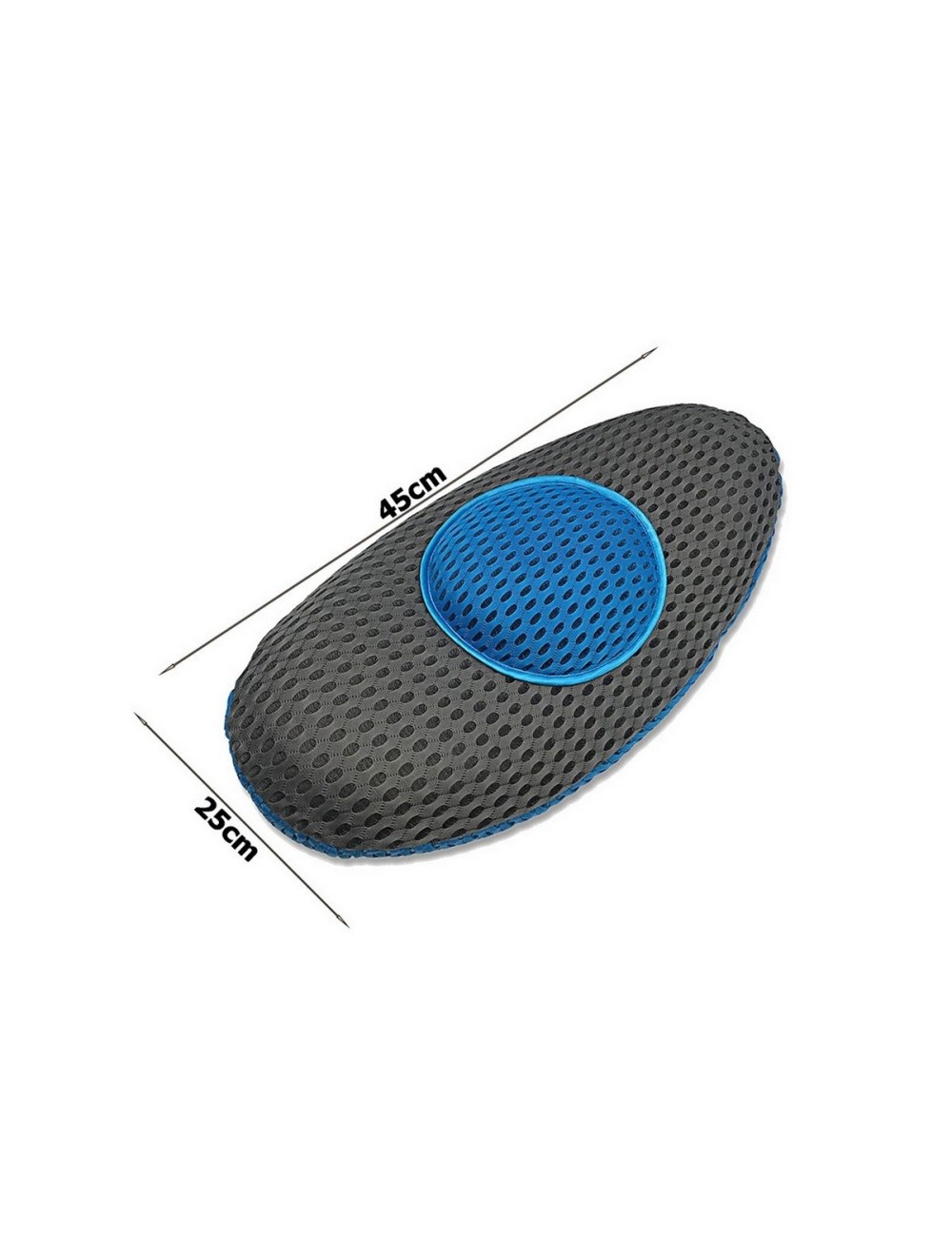 Almohada Ortopedica Espuma Viscoelastica Soporte Lumbar Gris Oscuro