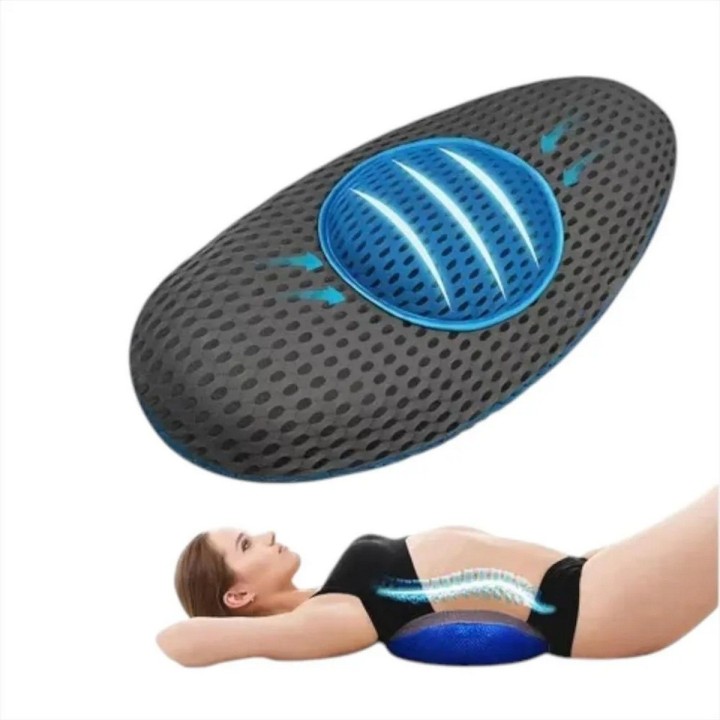 Almohada Ortopedica Espuma Viscoelastica Soporte Lumbar Gris Oscuro