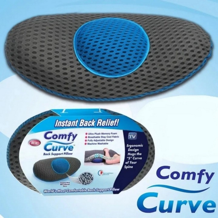 Almohada Ortopedica Espuma Viscoelastica Soporte Lumbar Gris Oscuro