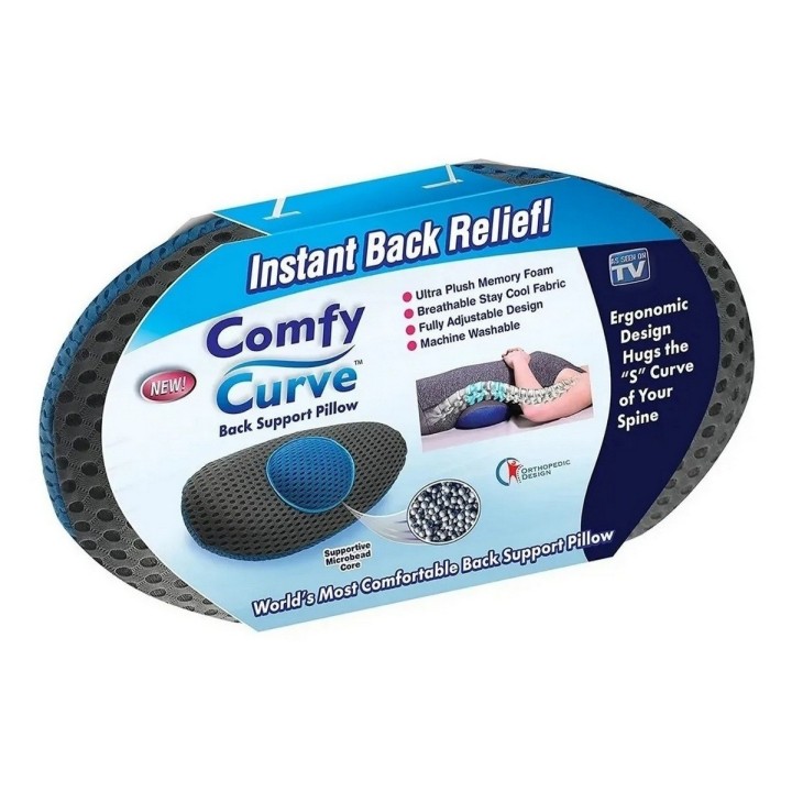 Almohada Ortopedica Espuma Viscoelastica Soporte Lumbar Gris Oscuro