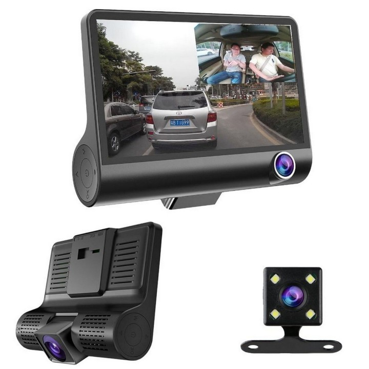 Cámara Dvr Para Carro Full Hd 1080p Con Cámara Trasera Dual