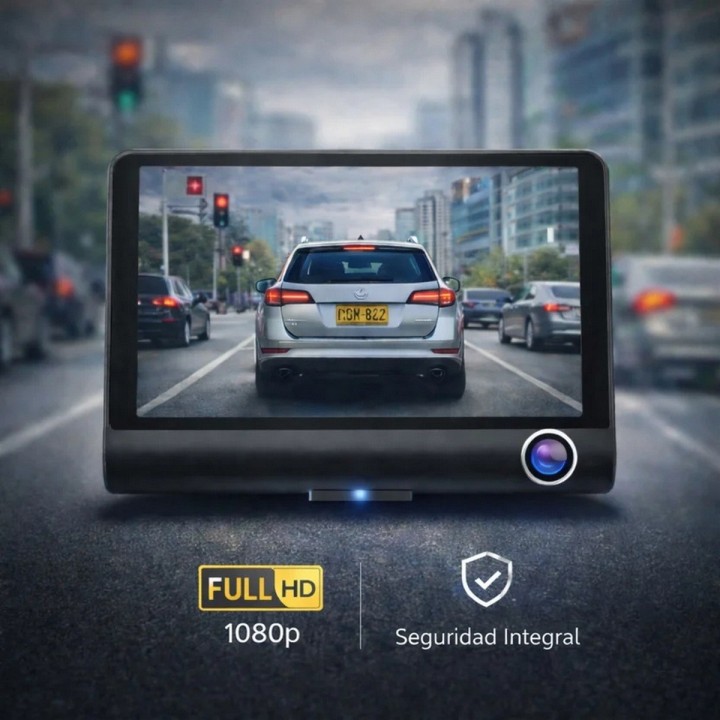 Cámara Dvr Para Carro Full Hd 1080p Con Cámara Trasera Dual
