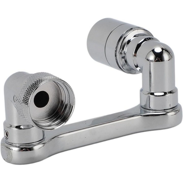 Extensor Aireador Grifo Giratorio Cromado Para Cocina Y Baño Plateado