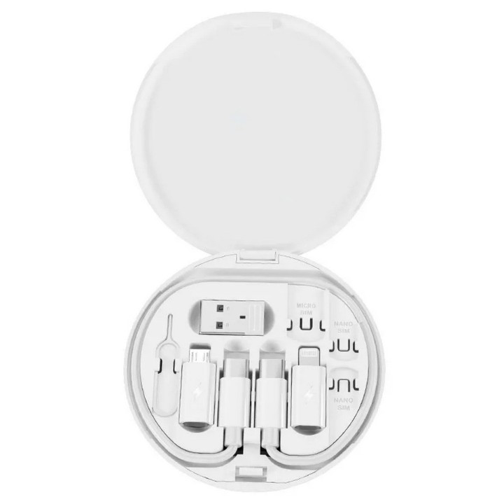 Kit Cable Multifuncional 6 En 1 Portátil Universal Usb Carga Negro