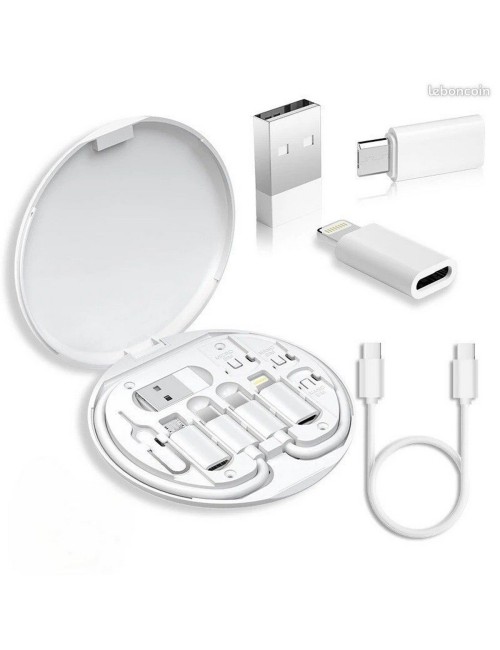 Kit Cable Multifuncional 6 En 1 Portátil Universal Usb Carga Negro