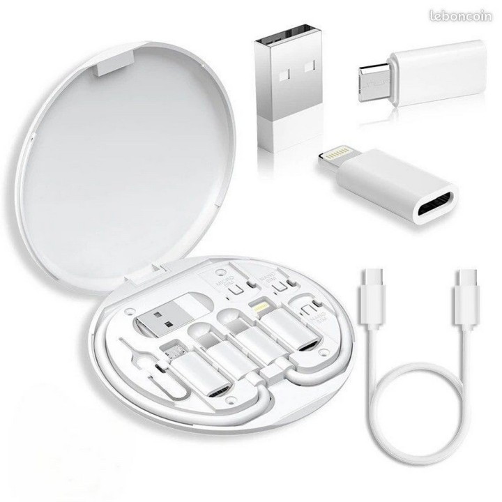 Kit Cable Multifuncional 6 En 1 Portátil Universal Usb Carga Negro